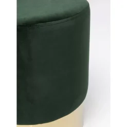 KARE Design Hocker Cherry Dunkelgrun Brass O35Cm- Sitzbänke