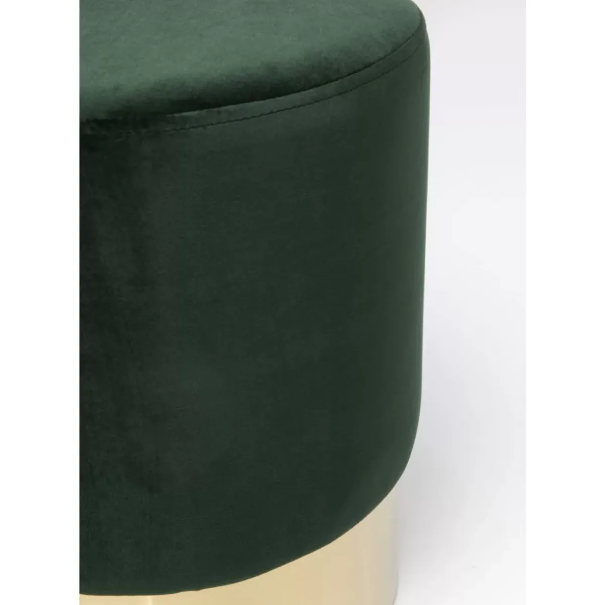 KARE Design Hocker Cherry Dunkelgrun Brass O35Cm- Sitzbänke