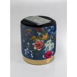KARE Design Hocker Cherry Flower Schwarz Brass O32Cm- Sitzbänke