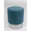KARE Design Hocker Cherry Lina Blau Silver O35Cm- Sitzbänke