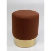 KARE Design Hocker Cherry Lina Braun Brass O35Cm- Sitzbänke