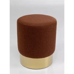 KARE Design Hocker Cherry Lina Braun Brass O35Cm- Sitzbänke
