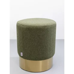 KARE Design Hocker Cherry Lina Grun Brass O35Cm- Sitzbänke
