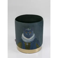 KARE Design Hocker Cherry Mr. Cat Brass O32Cm- Sitzbänke