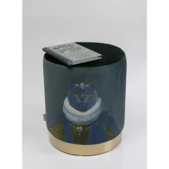 KARE Design Hocker Cherry Mr. Cat Brass O32Cm- Sitzbänke