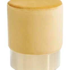 KARE Design Hocker Cherry Orange Brass O35Cm- Sitzbänke
