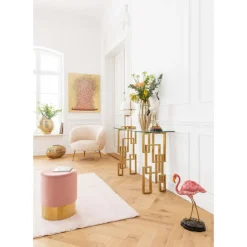 KARE Design Hocker Cherry Rose Brass O35Cm- Sitzbänke