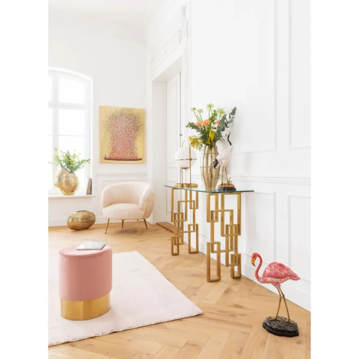 KARE Design Hocker Cherry Rose Brass O35Cm- Sitzbänke