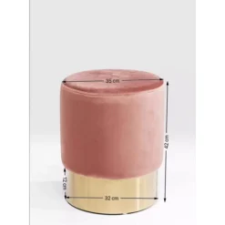 KARE Design Hocker Cherry Rose Brass O35Cm- Sitzbänke