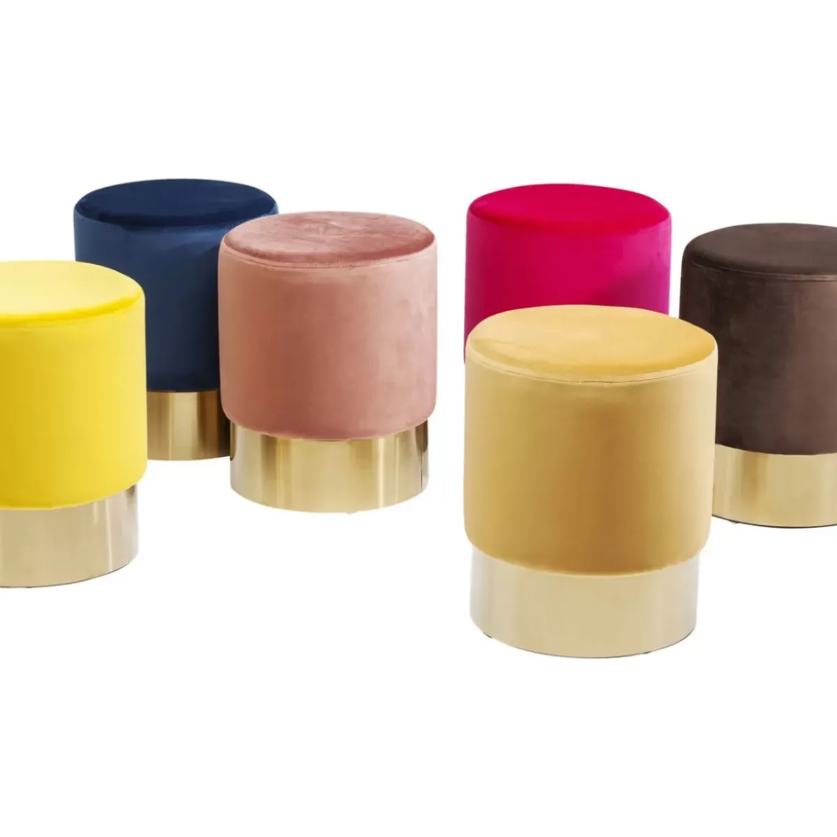 KARE Design Hocker Cherry Rose Brass O35Cm- Sitzbänke