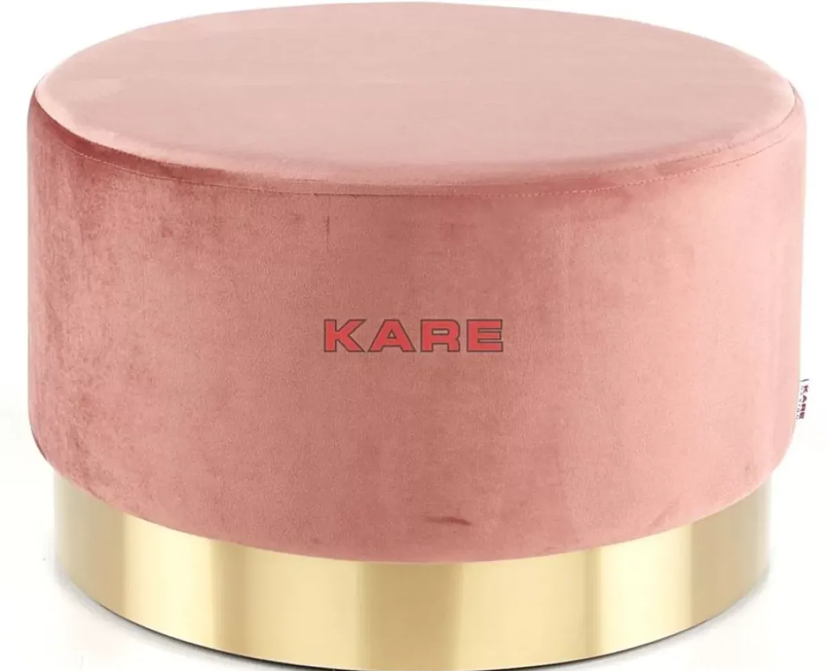 KARE Design Hocker Cherry Rose Brass O55Cm- Sitzbänke
