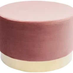 KARE Design Hocker Cherry Rose Brass O55Cm- Sitzbänke