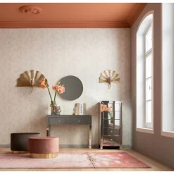 KARE Design Hocker Cherry Rose Brass O55Cm- Sitzbänke