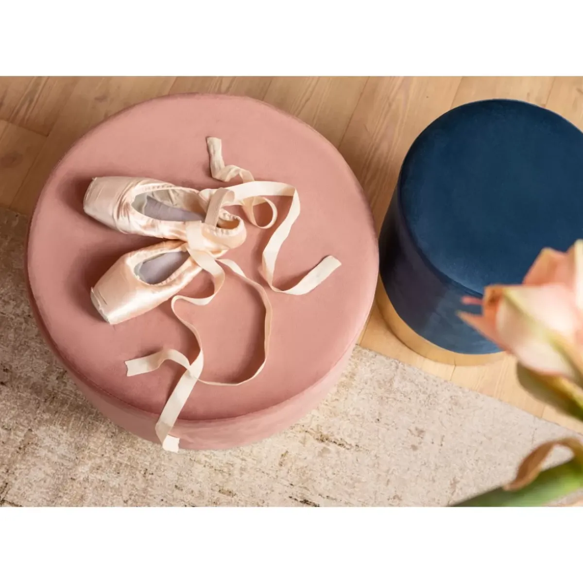 KARE Design Hocker Cherry Rose Brass O55Cm- Sitzbänke