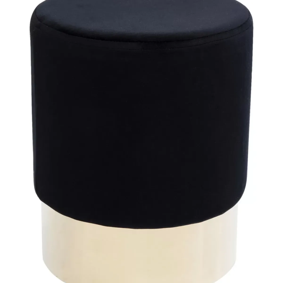 KARE Design Hocker Cherry Schwarz Brass O35Cm- Sitzbänke