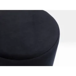 KARE Design Hocker Cherry Schwarz Brass O35Cm- Sitzbänke