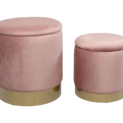 KARE Design Hocker Cherry Storage Rose Brass (2/Set)- Sitzbänke