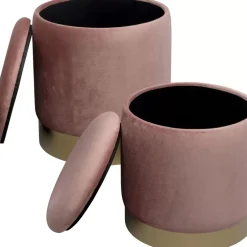 KARE Design Hocker Cherry Storage Rose Brass (2/Set)- Sitzbänke