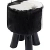 KARE Design Hocker Flint Stone Schwarz O35Cm- Sitzbänke