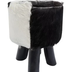 KARE Design Hocker Flint Stone Schwarz O35Cm- Sitzbänke