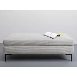 KARE Design Hocker Gianni Cord Grau- Sitzbänke