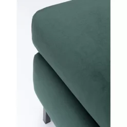 KARE Design Hocker Gianni Velvet Dunkelgrun Schwarz- Sitzbänke