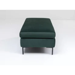 KARE Design Hocker Gianni Velvet Dunkelgrun Schwarz- Sitzbänke