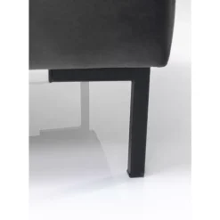 KARE Design Hocker Gianni Velvet Grau Schwarz- Sitzbänke