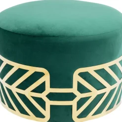 KARE Design Hocker Jenna Grun O61Cm- Sitzbänke