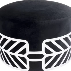 KARE Design Hocker Jenna Schwarz O61Cm- Sitzbänke