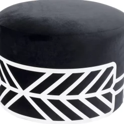 KARE Design Hocker Jenna Schwarz O61Cm- Sitzbänke