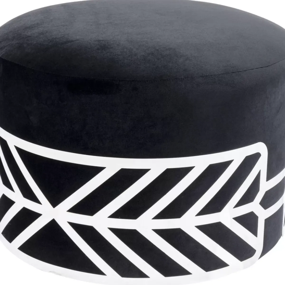 KARE Design Hocker Jenna Schwarz O61Cm- Sitzbänke