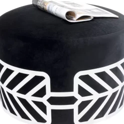 KARE Design Hocker Jenna Schwarz O61Cm- Sitzbänke