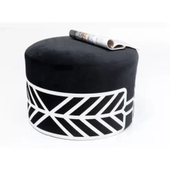 KARE Design Hocker Jenna Schwarz O61Cm- Sitzbänke