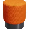 KARE Design Hocker Jody Orange Mesh Schwarz O35Cm- Sitzbänke