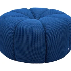 KARE Design Hocker Peppo Lounge Blau O80Cm- Sitzbänke