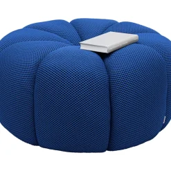KARE Design Hocker Peppo Lounge Blau O80Cm- Sitzbänke