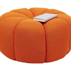 KARE Design Hocker Peppo Lounge Orange O80Cm- Sitzbänke