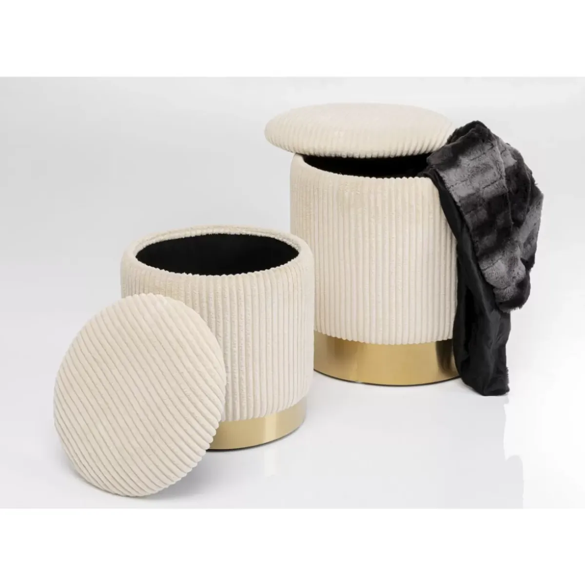 KARE Design Hocker Plush (2/Set)- Sitzbänke