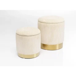 KARE Design Hocker Plush (2/Set)- Sitzbänke