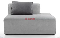 KARE Design Infinity Ottomane Semi Elements Grau Rechts- Sofas & Couches