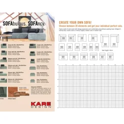 KARE Design Infinity Ottomane Semi Elements Grau Rechts- Sofas & Couches