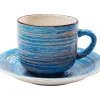 KARE Design Kaffeetasse Swirl Blau (2/Set)- Geschirr & Tischaccessoires