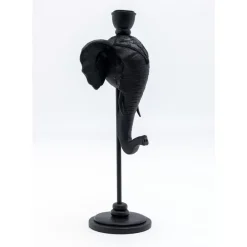 KARE Design Kerzenständer Elephant Head Schwarz 36Cm- Kerzenständer & Laternen