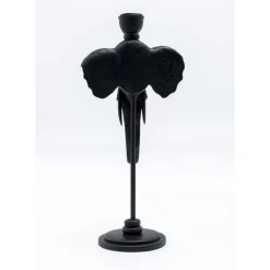 KARE Design Kerzenständer Elephant Head Schwarz 36Cm- Kerzenständer & Laternen
