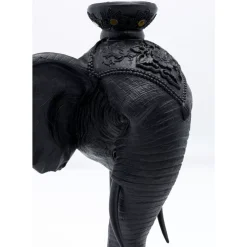 KARE Design Kerzenständer Elephant Head Schwarz 49Cm- Kerzenständer & Laternen