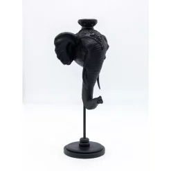 KARE Design Kerzenständer Elephant Head Schwarz 49Cm- Kerzenständer & Laternen