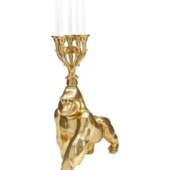 KARE Design Kerzenständer Gorilla Gold- Kerzenständer & Laternen