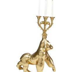 KARE Design Kerzenständer Gorilla Gold- Kerzenständer & Laternen