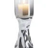 KARE Design Kerzenständer Jade Silber 33Cm- Kerzenständer & Laternen